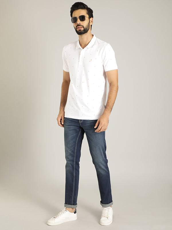 Men Printed Polo T-Shirt