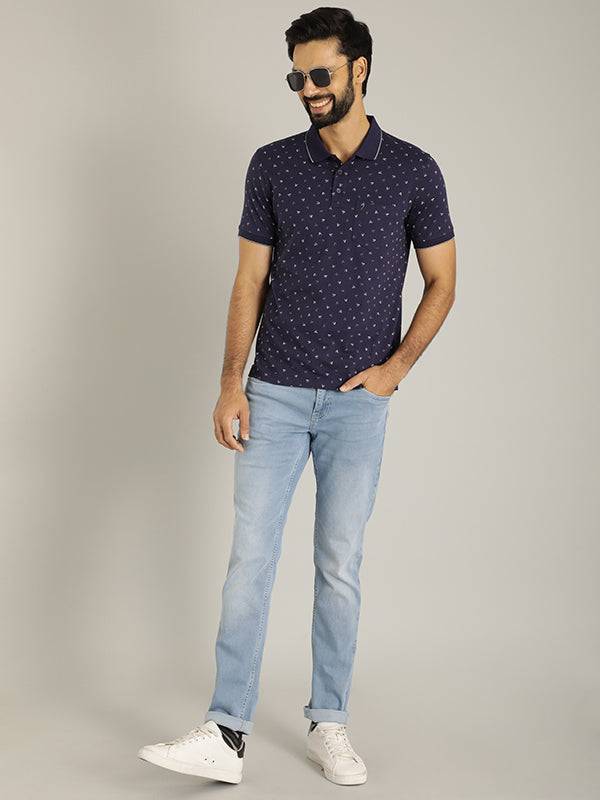 Men Printed Polo T-Shirt