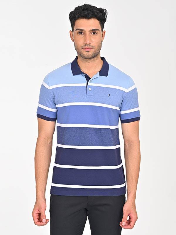 Men Striped Polo T-Shirt
