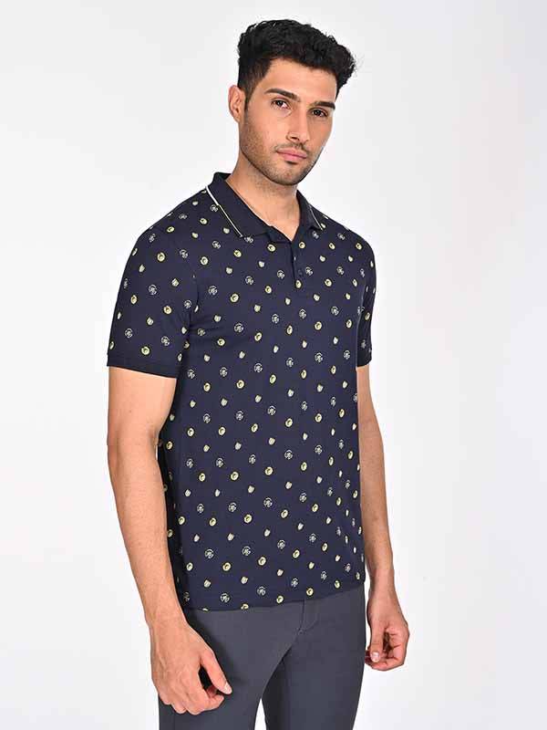 Men Printed Polo T-Shirt