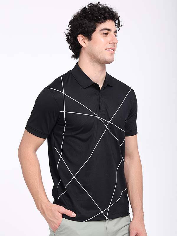 Men Printed Polo T-Shirt