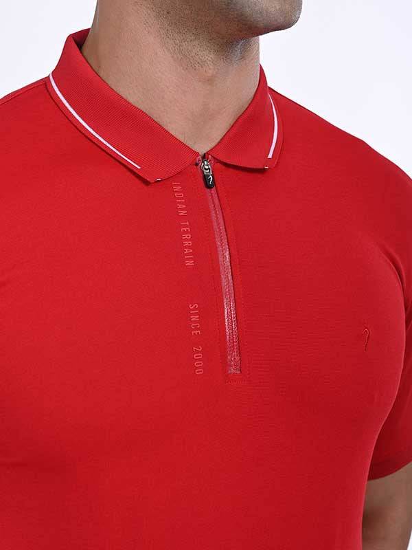 Men Solid Polo T-Shirt