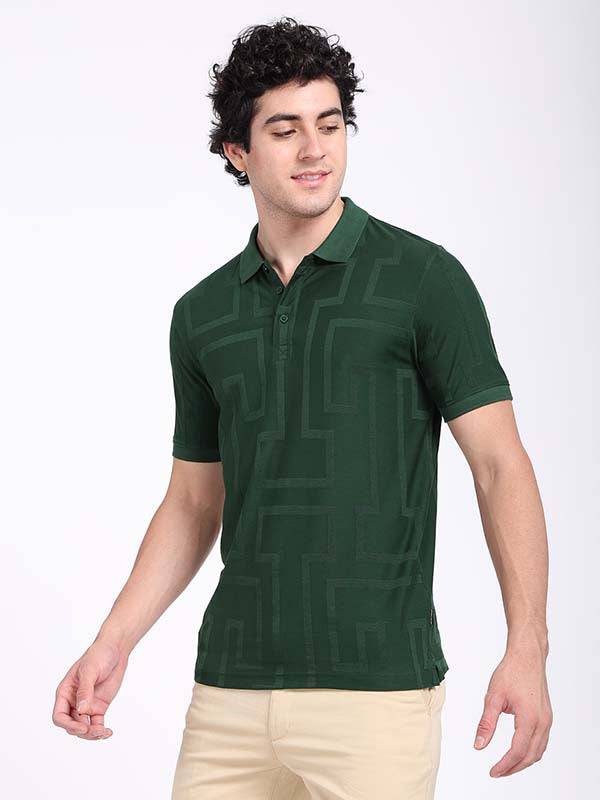 Men Striped Polo T-Shirt