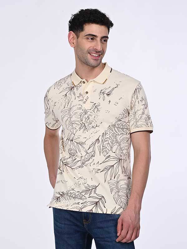 Men Printed Polo T-Shirt