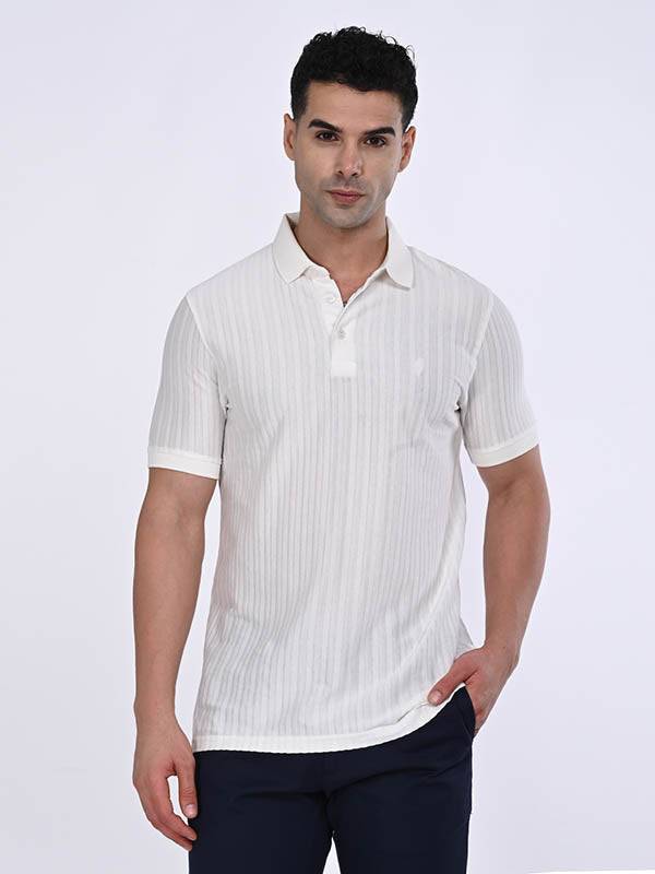 Men Striped Polo T-Shirt