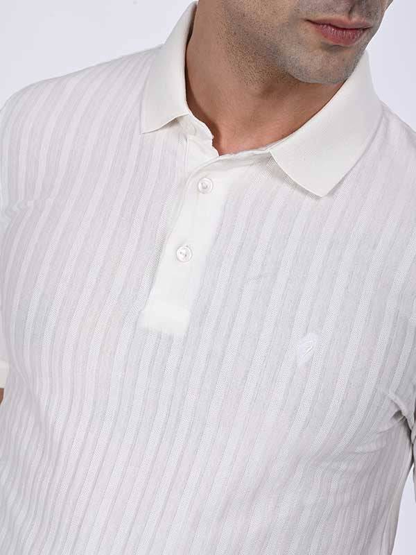 Men Striped Polo T-Shirt