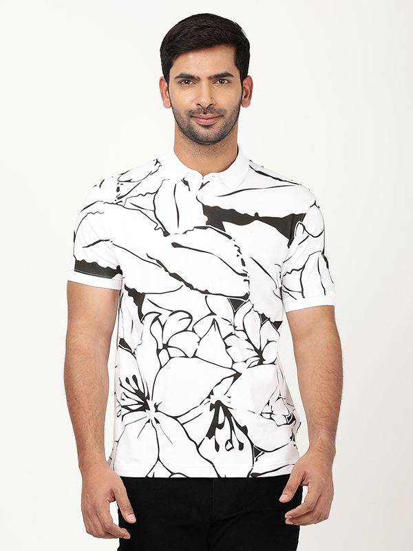 Men Printed Polo T-Shirt