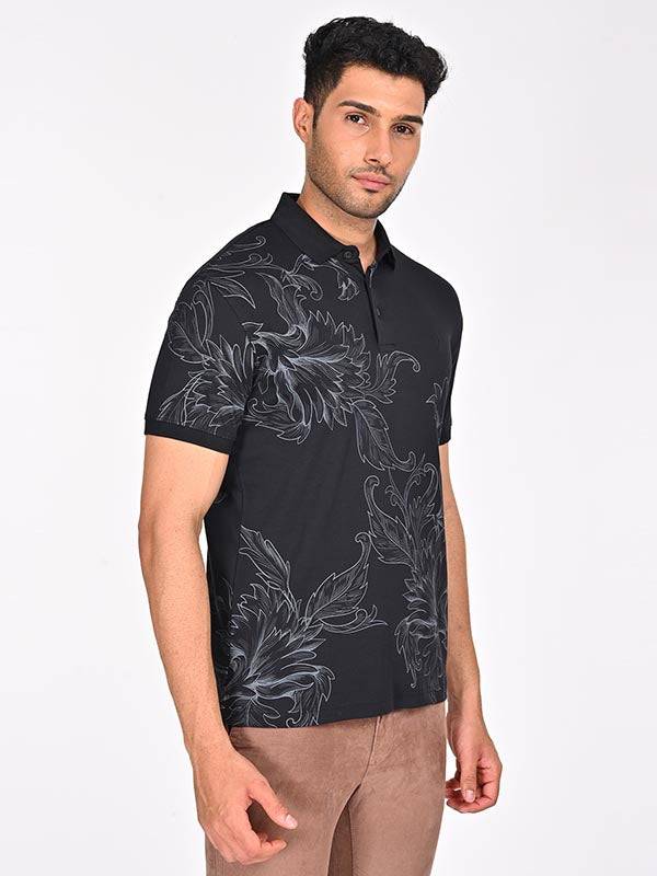 Men Printed Polo T-Shirt
