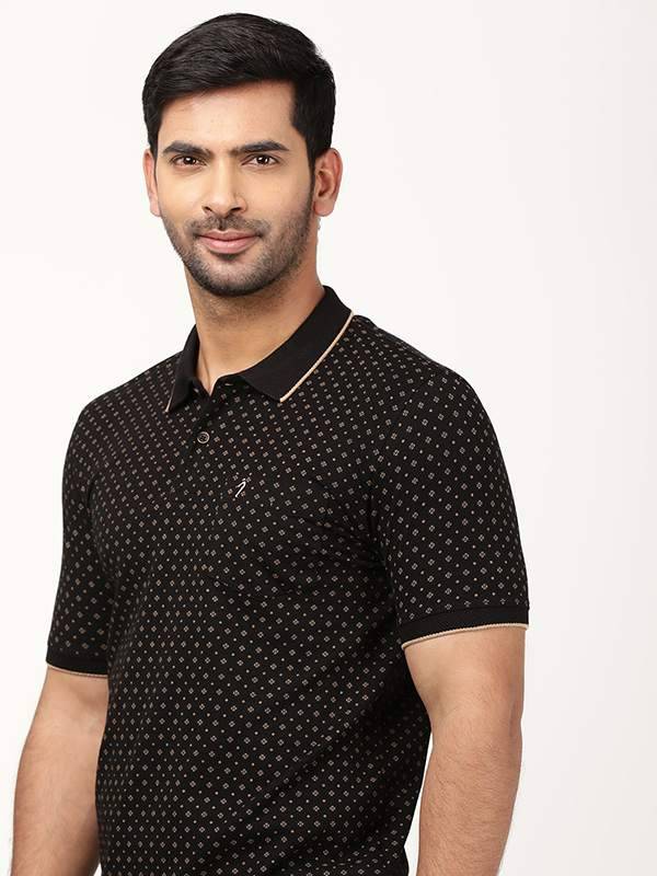 Men Printed Polo T-Shirt