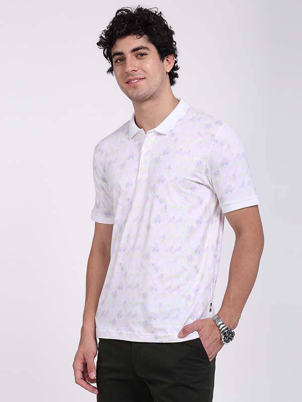 Men Printed Polo T-Shirt