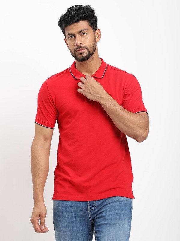 Men Solid Polo T-shirt