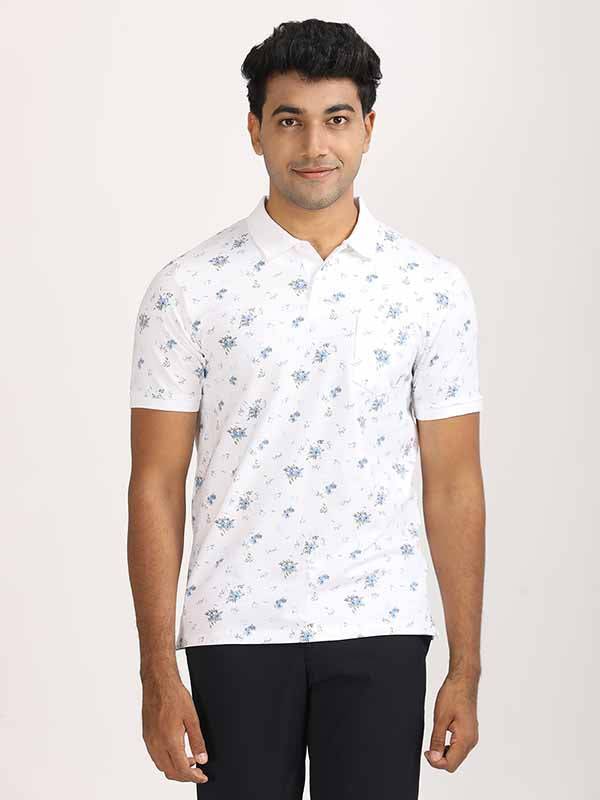 Men Printed Polo T-Shirt