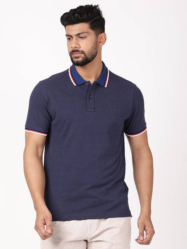 Men Solid Polo T-Shirt