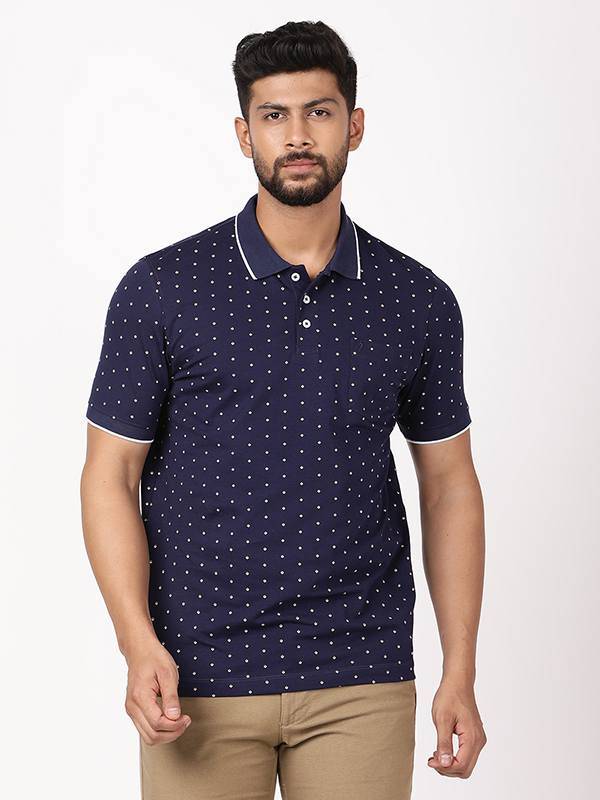 Men Printed Polo T-Shirt