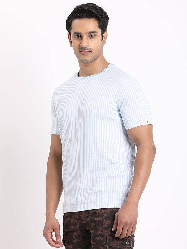 Men Striped Crew Neck T-Shirt