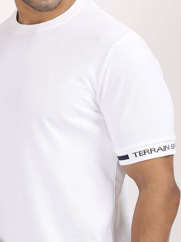 Men Solid Crew Neck T Shirt