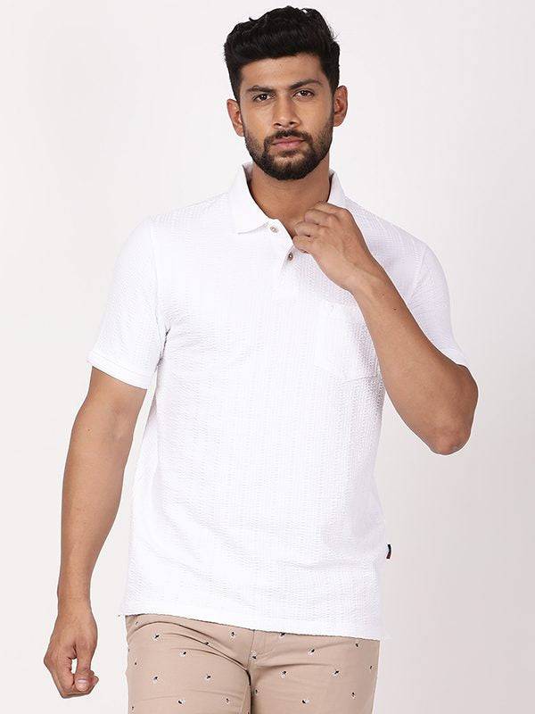 Men Solid Polo T-Shirt