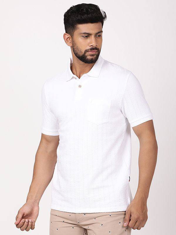 Men Solid Polo T-Shirt