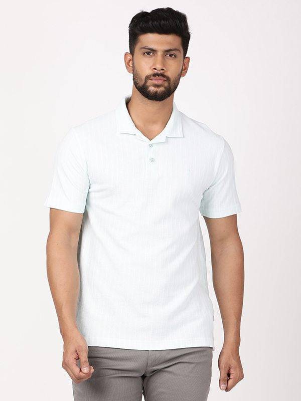 Men Striped Polo T-Shirt