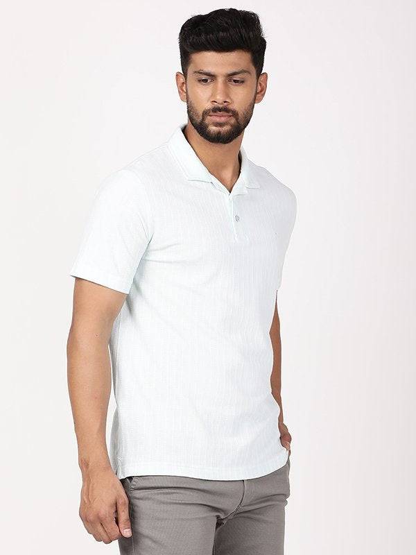 Men Striped Polo T-Shirt