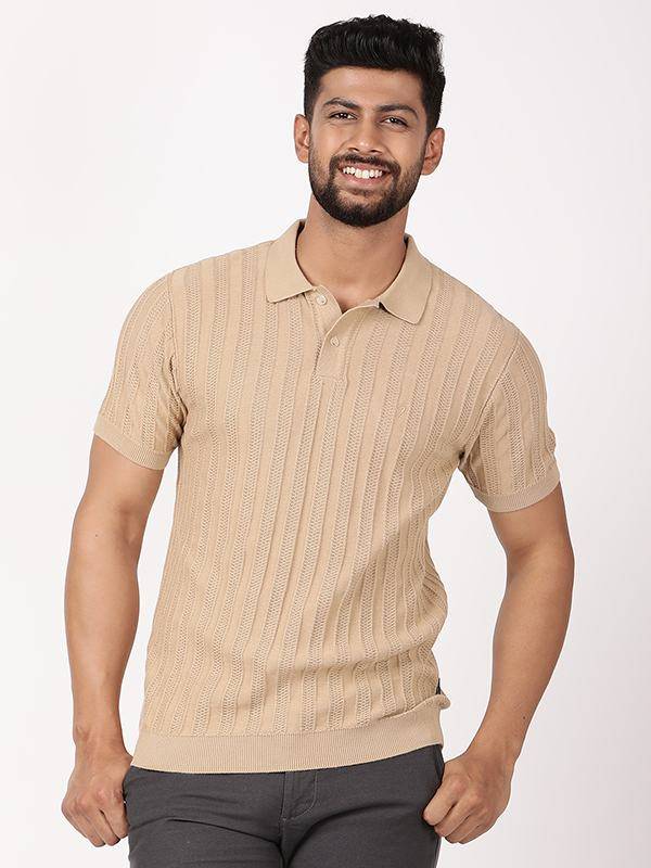 Men Striped Polo T-Shirt