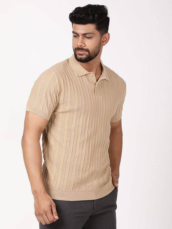 Men Striped Polo T-Shirt