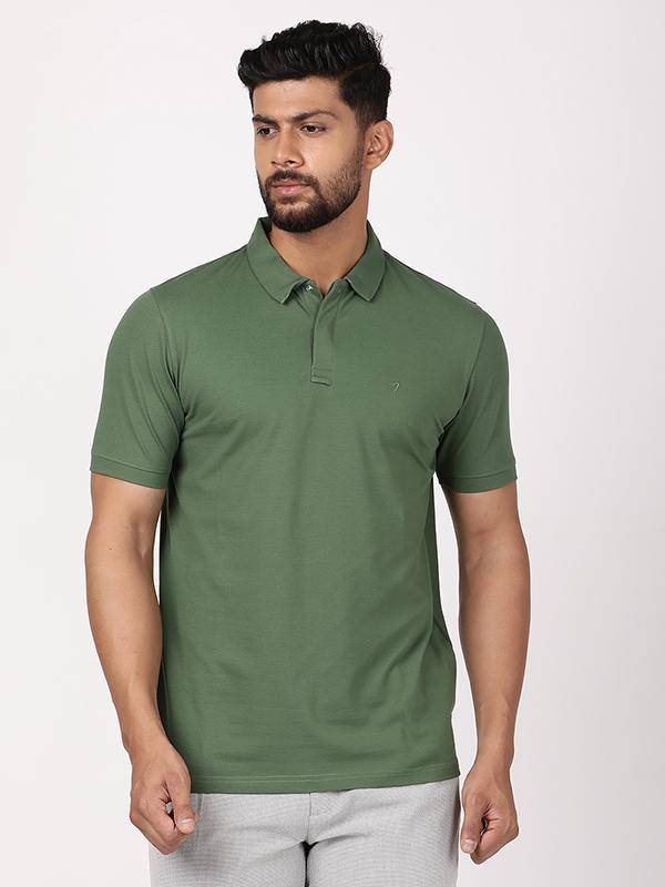 Men Solid Polo T-Shirt