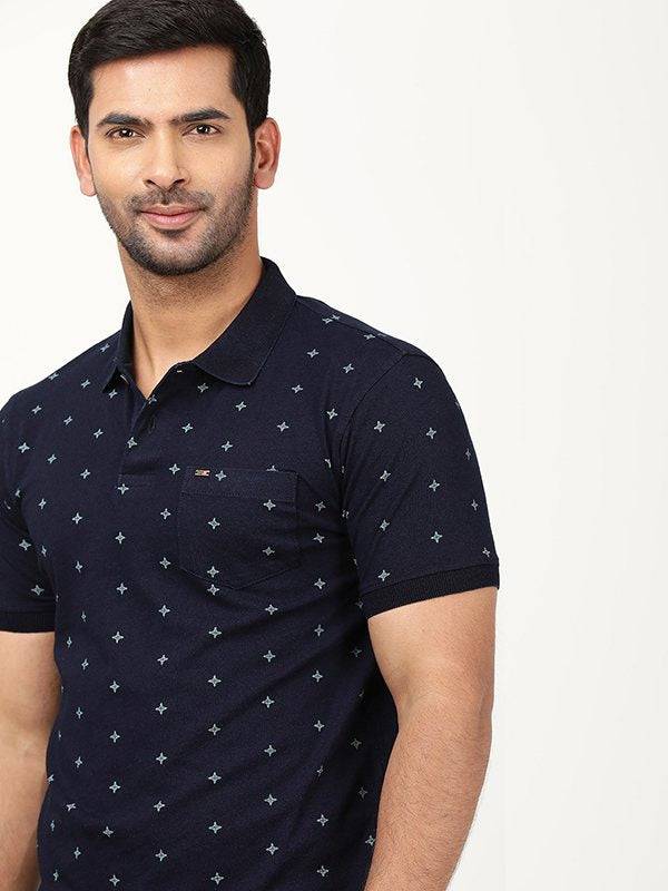 Men Printed Polo T-Shirt