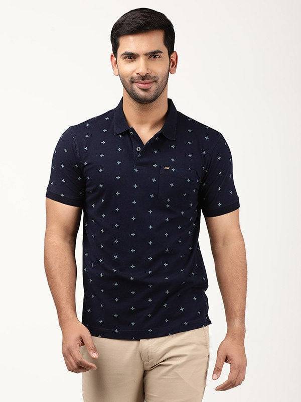 Men Printed Polo T-Shirt
