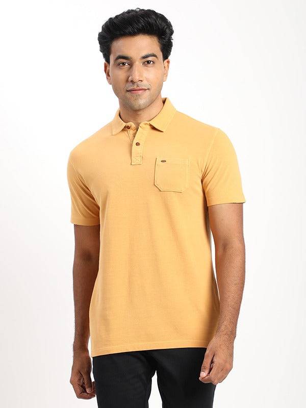 Men Solid Polo T-Shirt