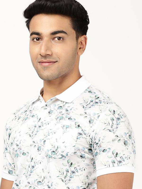 Men Printed Polo T-Shirt