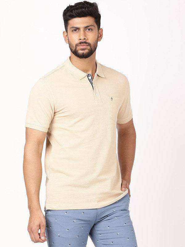 Men Solid Polo T-Shirt