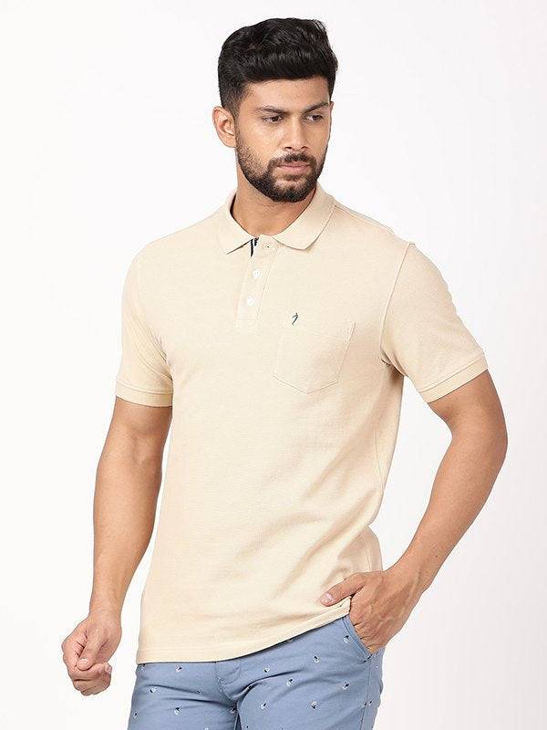 Men Solid Polo T-Shirt
