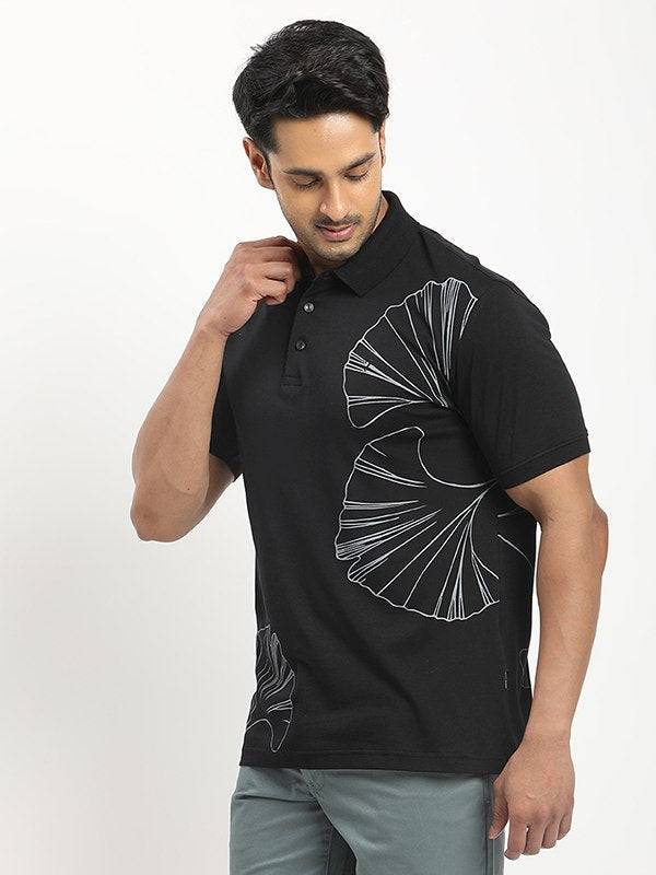 Men Printed Polo T-Shirt