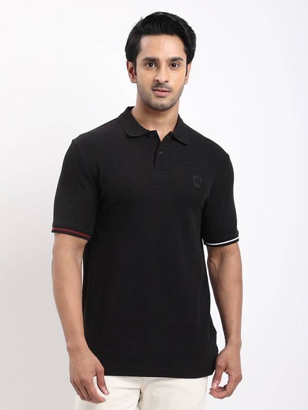 Men Solid Polo T-Shirt