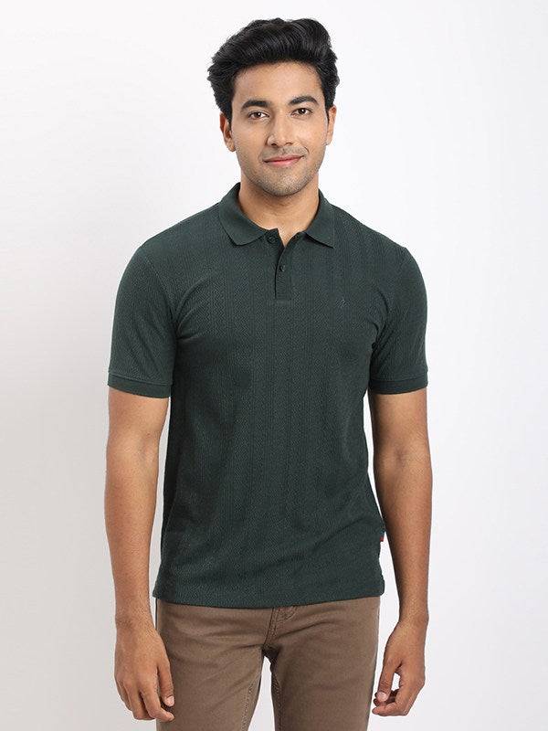 Men Solid Polo T-Shirt