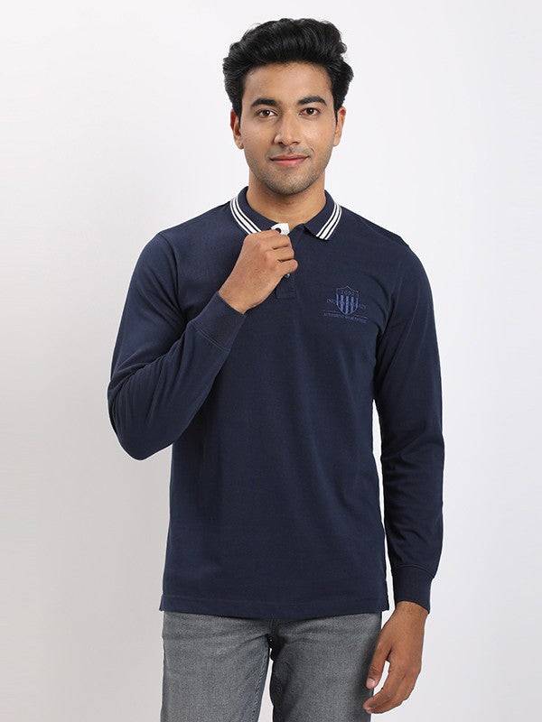 Men Solid Polo T-Shirt