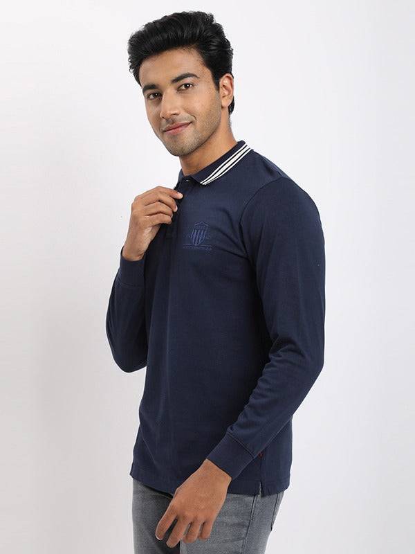 Men Solid Polo T-Shirt