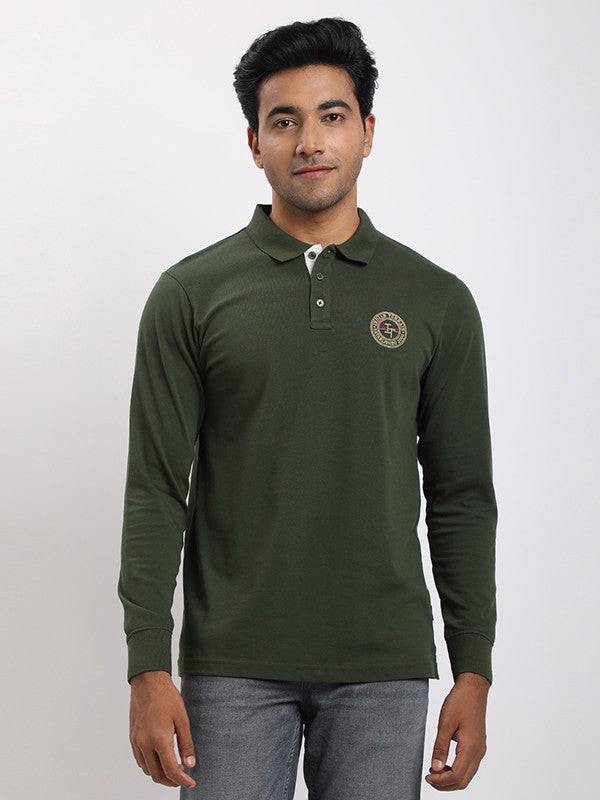 Men Solid Polo T-Shirt