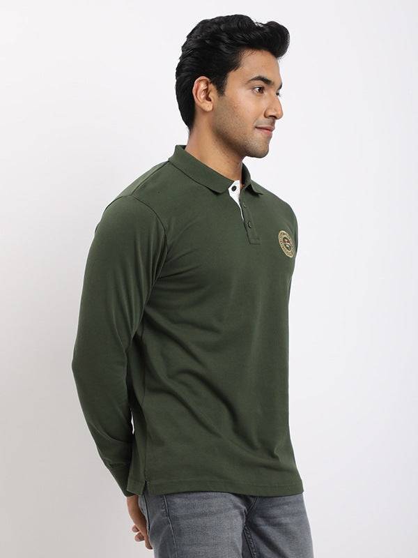 Men Solid Polo T-Shirt