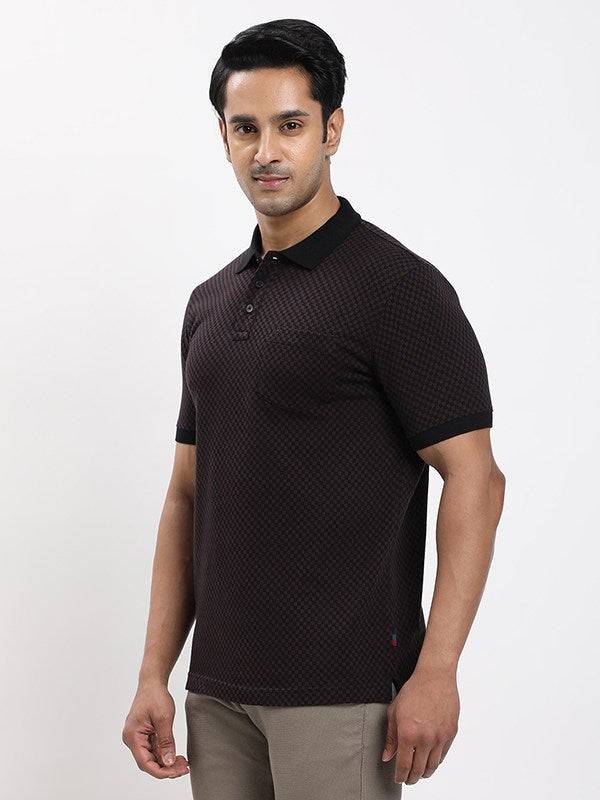 Men Checked Polo T-shirt