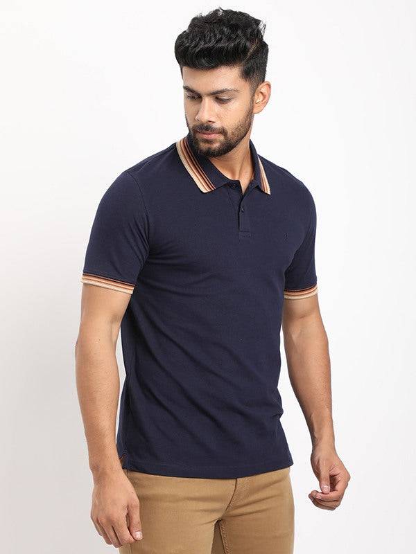 Men Solid Polo T-Shirt