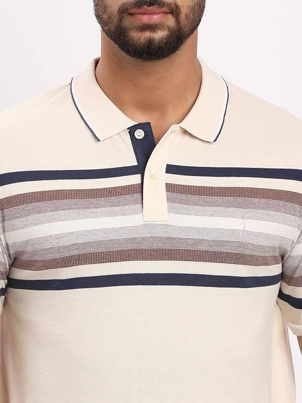 Men Striped Polo T-Shirt