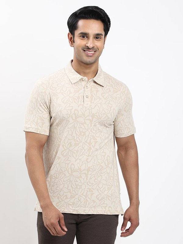 Men Printed Polo T-shirt