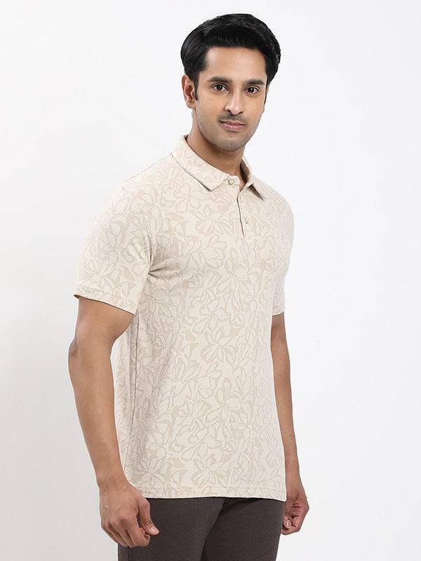 Men Printed Polo T-shirt