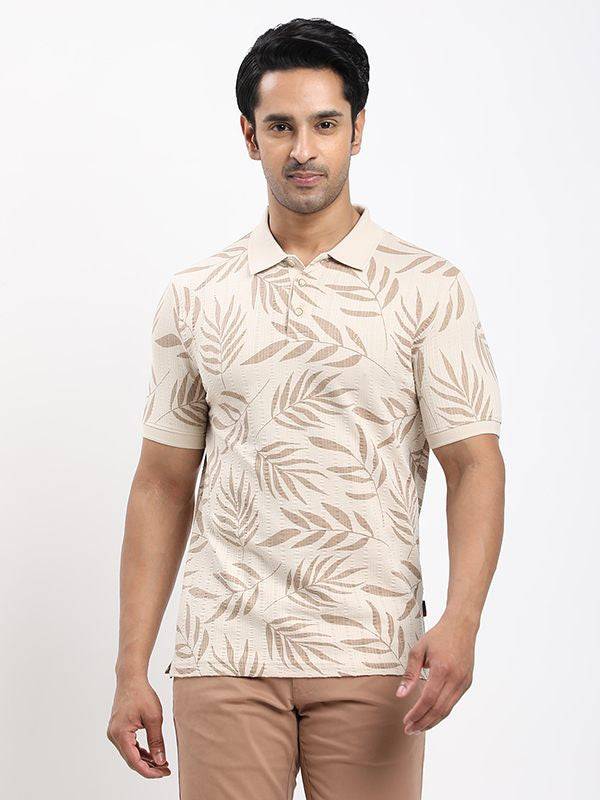 Men Printed Polo T-shirt