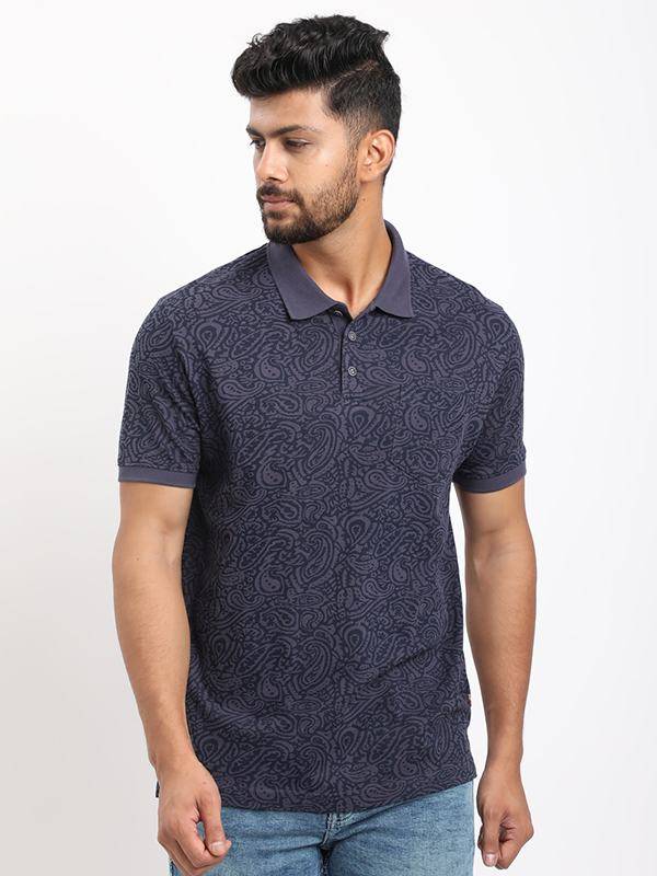 Men Printed Polo T-Shirt