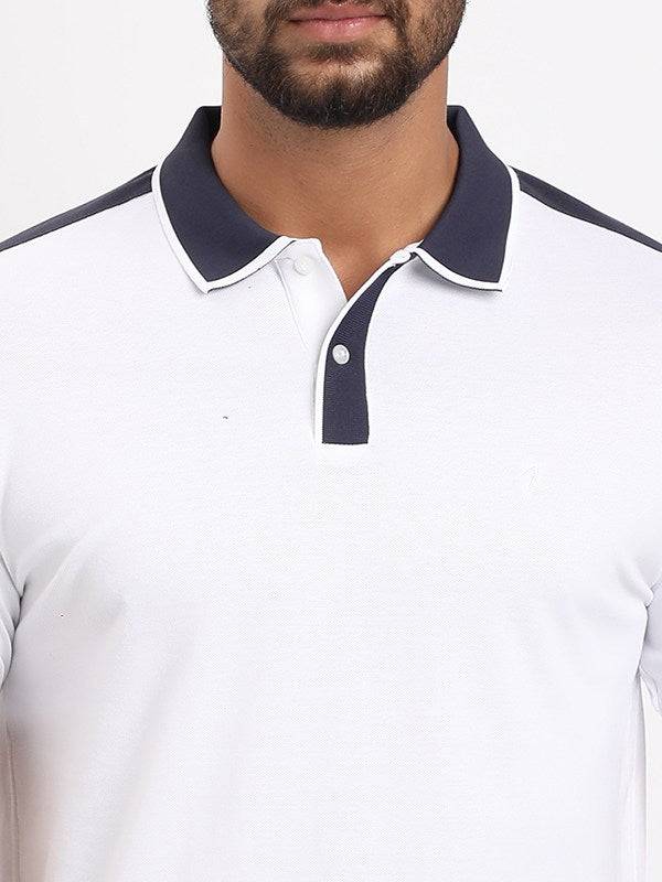 Men Color Block Polo T-Shirt