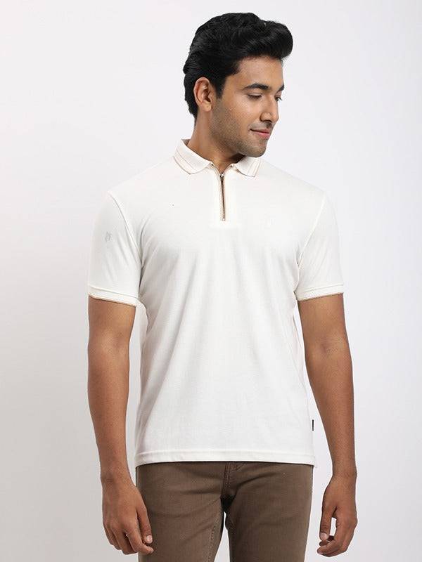 Men Solid Polo T-Shirt