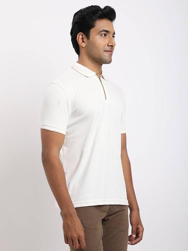 Men Solid Polo T-Shirt
